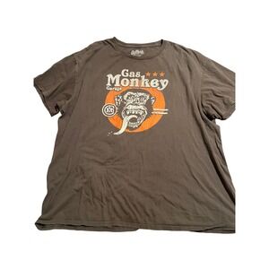 Gas Monkey Garage T Shirt Adult 2XL Gray Short Sleeve Graphic Tee